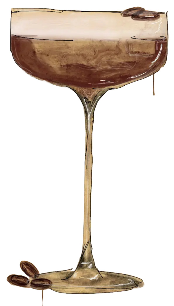 Icon of a cocktail which is called the Espresso Martini