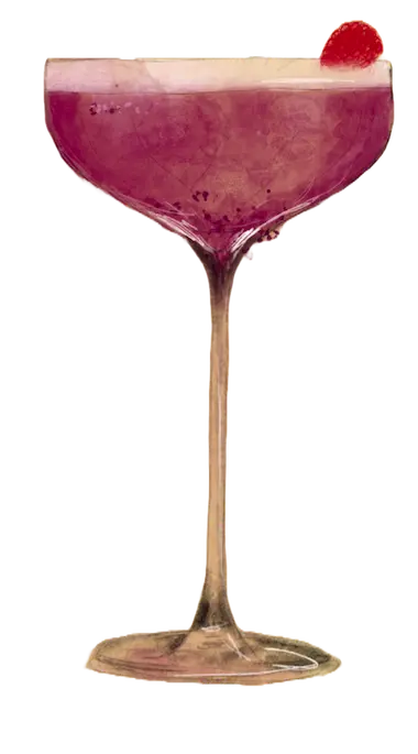 Icon of a cocktail called the Clover Club cocktail