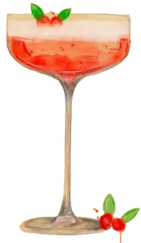 Drawing of the Sweet Kiss cocktail