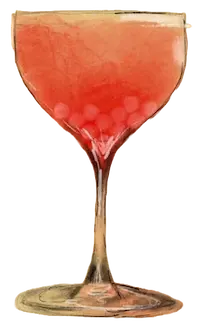 Drawing of the Blooded Waters cocktail