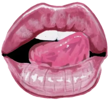 artistic drawing of lips