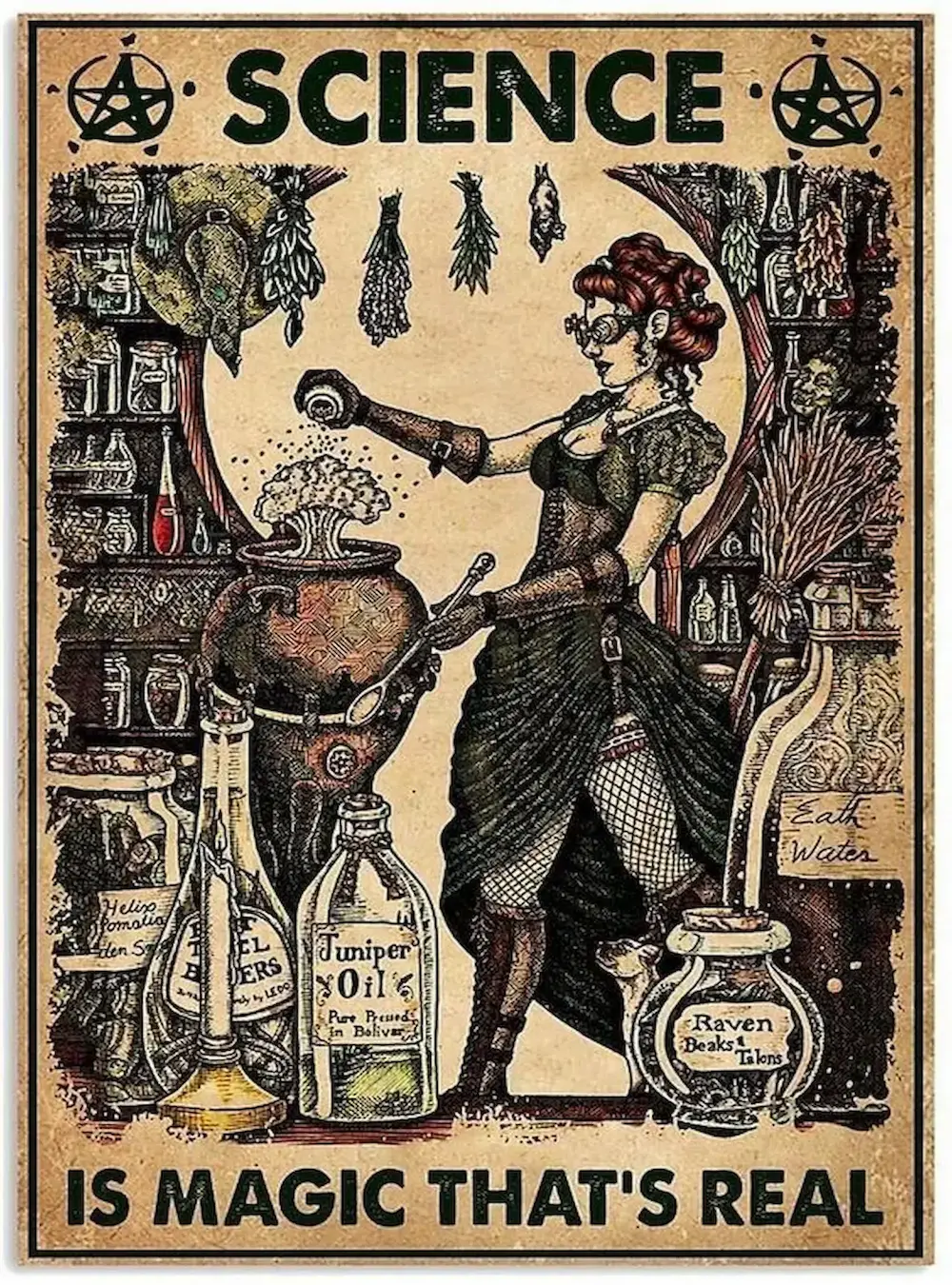 Vintage poster of a mixologist making cocktails